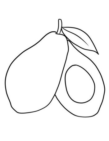 Разукрашка авокадо