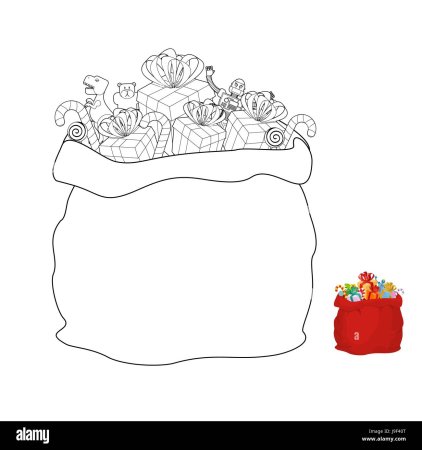 Мешок с подарками контур