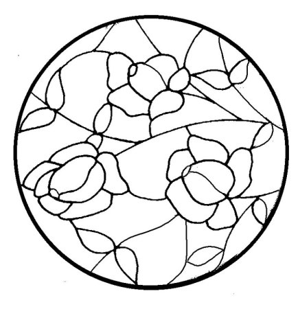 Витраж раскраска