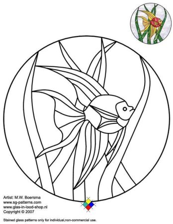 Витраж раскраска