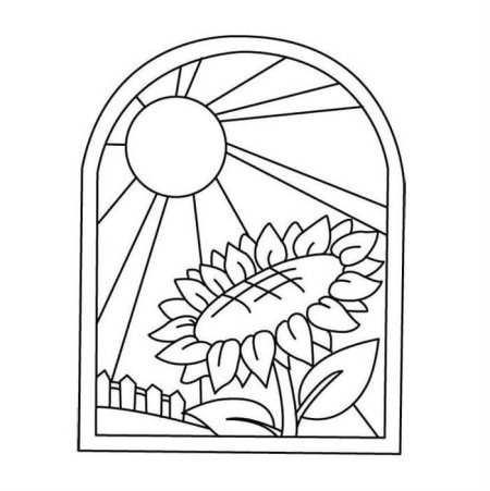 Витраж раскраска для детей