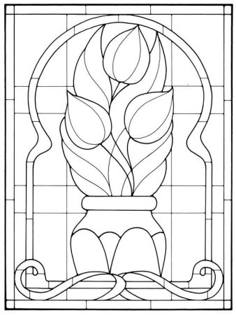 Витраж раскраска для детей