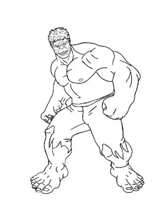 Халк раскраска