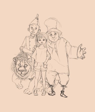 Элли волшебник изумрудного города чб