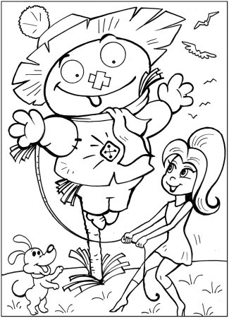 Волшебник изумрудного города раскраска Элли и Тотошка