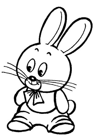 Заяц раскраска для детей
