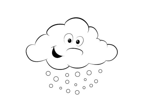 Облако раскраска для детей