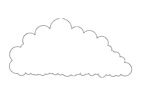 Облако картинка для детей раскраска
