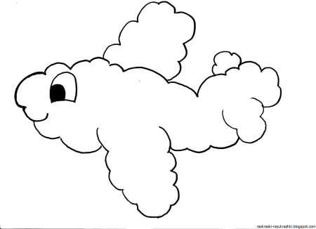 Облако раскраска для детей