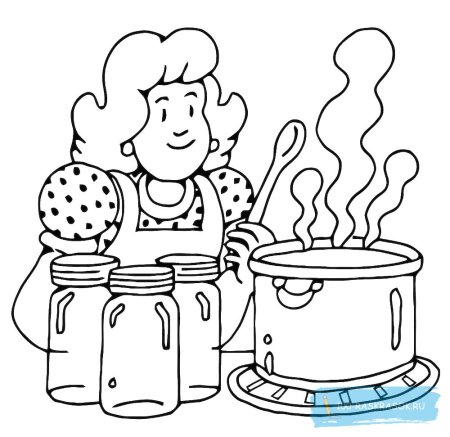 Раскраска повар