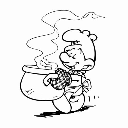 Раскраска повар