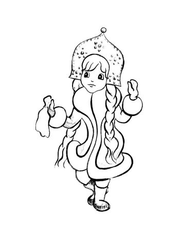 Раскраска "Снегурочка"