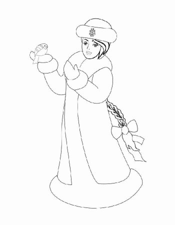 Раскраска Снегурочки