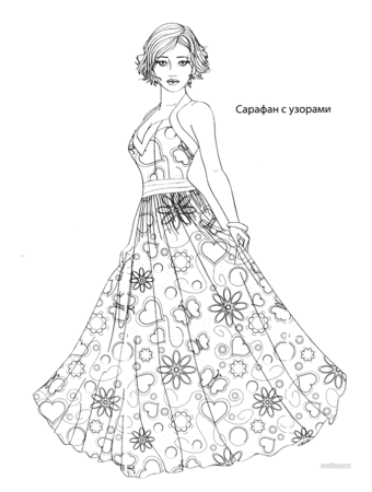 Раскраска кукла