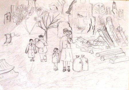 Рисунок про войну для разукрашивания