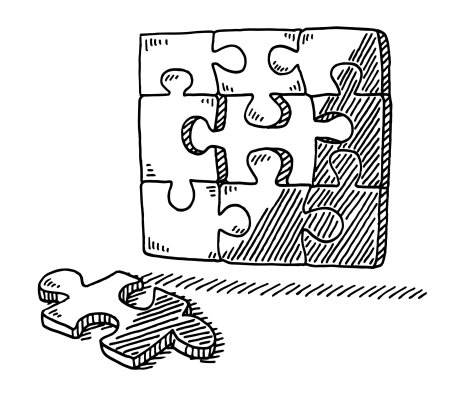 Пазлы для детей черно белые