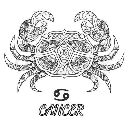 Раскраски знак зодиака краба