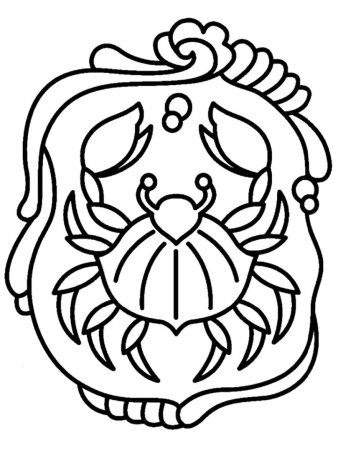 Скорпион знак зодиака раскраска