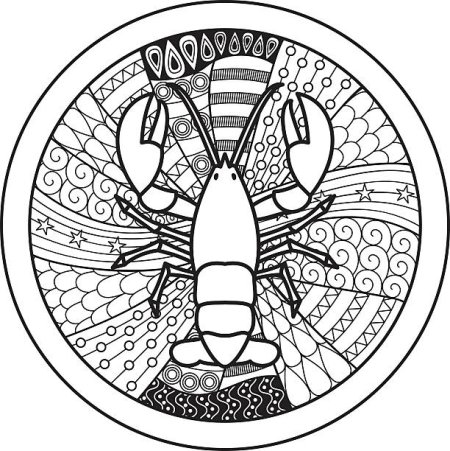 Рачки контурный рисунок