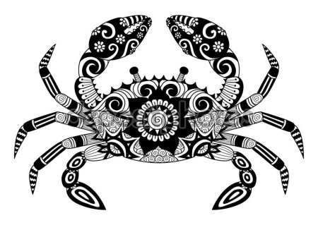 Раскраска антистресс краб