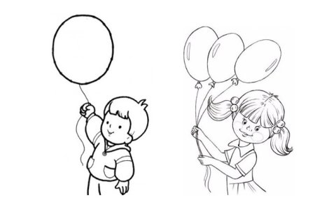 Шарики раскраска