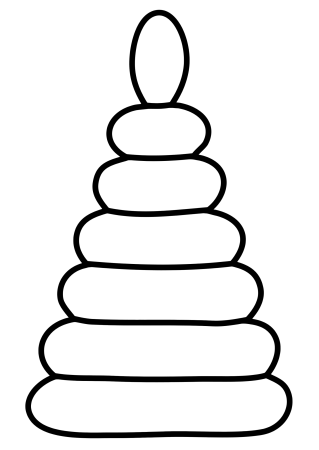 Пирамидка раскраска