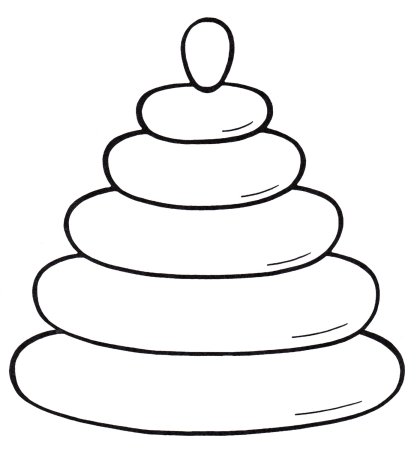 Пирамидка раскраска для детей