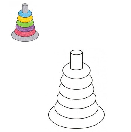 Пирамидка раскраска для детей