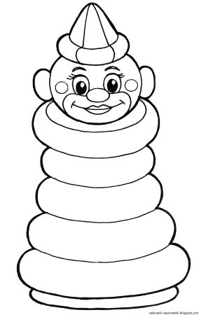 Пирамидка раскраска для малышей