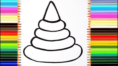 Пирамидка трафарет