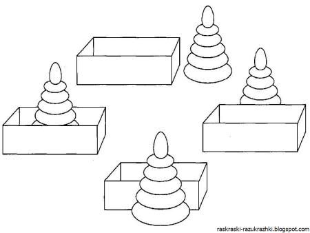 Пирамидка раскраска для малышей
