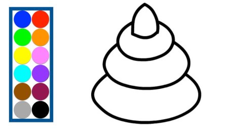 Пирамидка раскраска