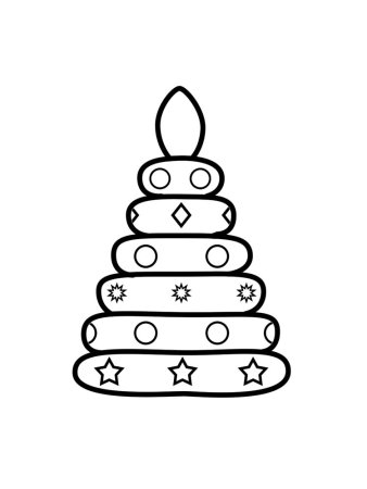 Пирамидка шаблон для рисования