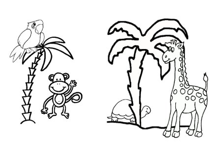 Африка раскраска для детей