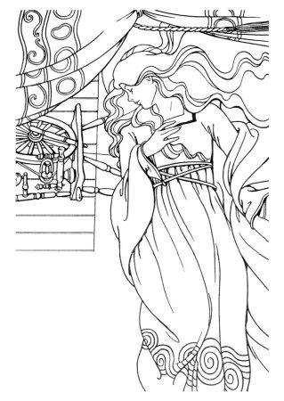 Спящая Царевна раскраска