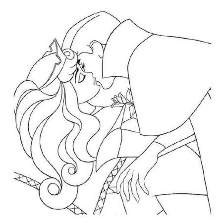 Спящая Царевна Жуковский раскраска