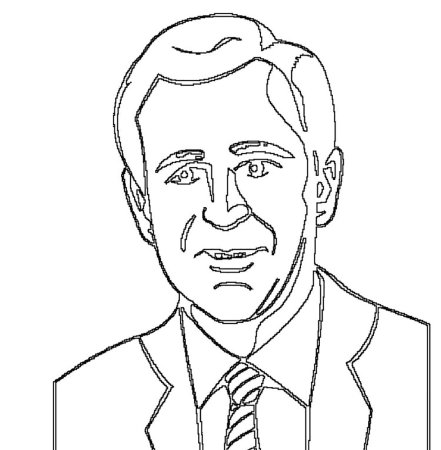 Контур мужского лица