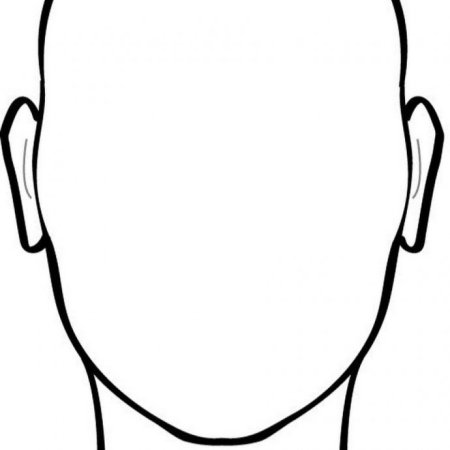 Лицо без волос раскраска для детей