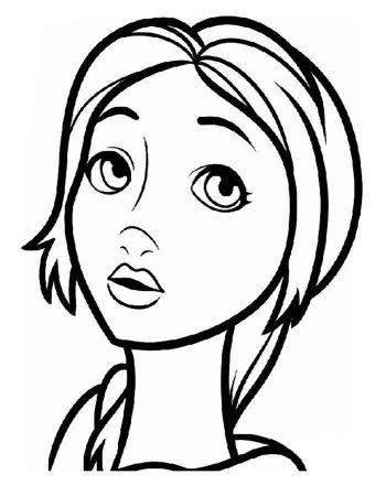 Контур лица человека