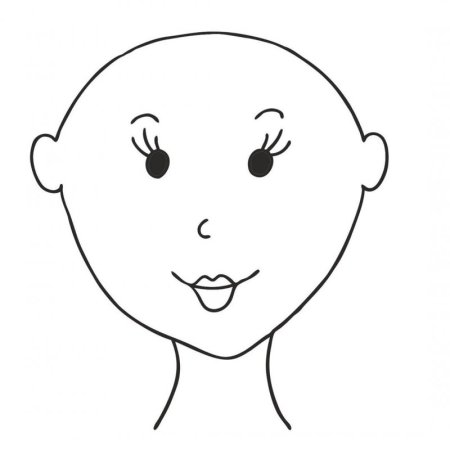 Контур лица для рисования