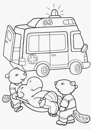 Раскраска скорая