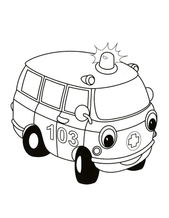 Раскраска скорой помощи