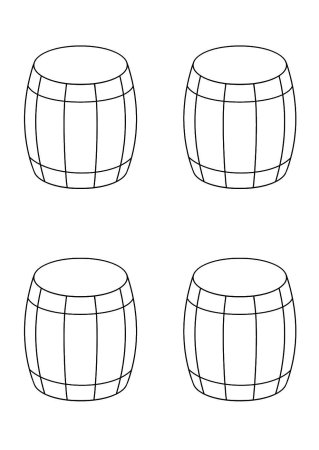 Бочка раскраска для детей
