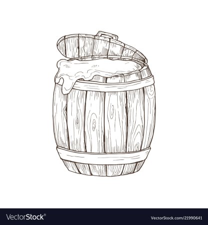 Раскраска бочонок меда для детей