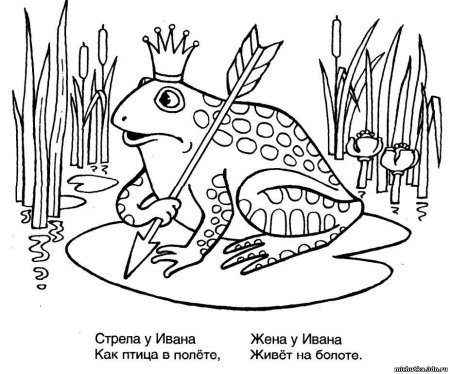 Герои сказки Царевна лягушка раскраска