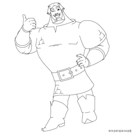 Разукрашку Илья Муромца