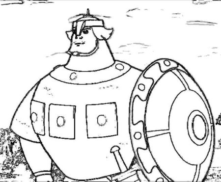 Раскраска три богатыря Добрыня Никитич