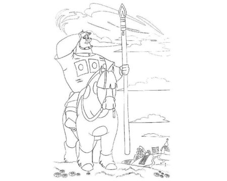 Три богатыря Васнецов рисунок