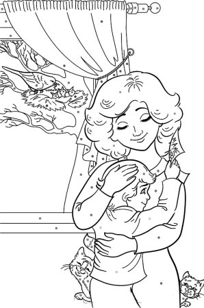 Раскраска мамы и малыши
