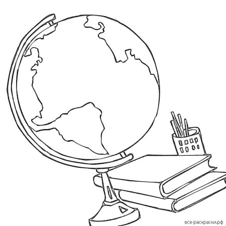 Глобус цветной раскрашенный